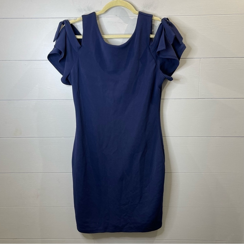 Mi Ami | Francesca’s Blue Navy MIDI Dress Size Medium